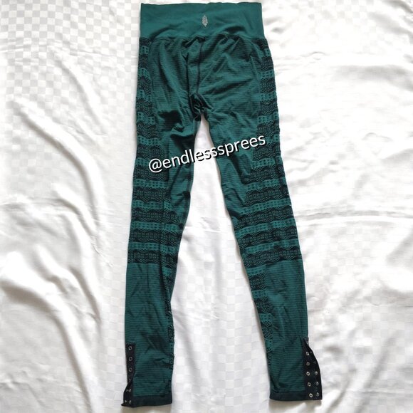 Free People FP Movement Sierra Seamless Mesh Leggings in Forest Green - Picture 4 of 8